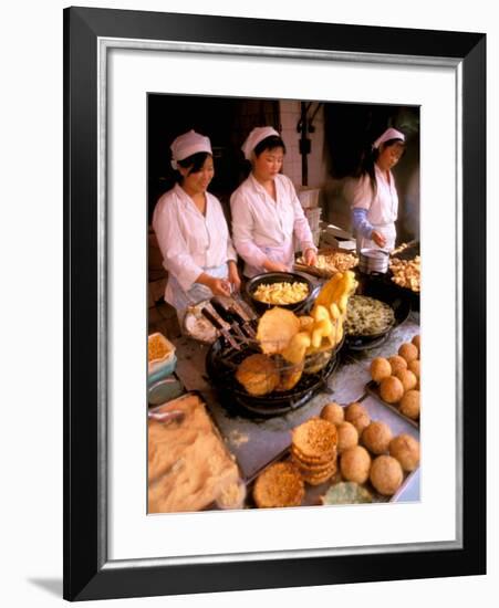 Street Vendors Cooking, Kunming, China-Bill Bachmann-Framed Photographic Print