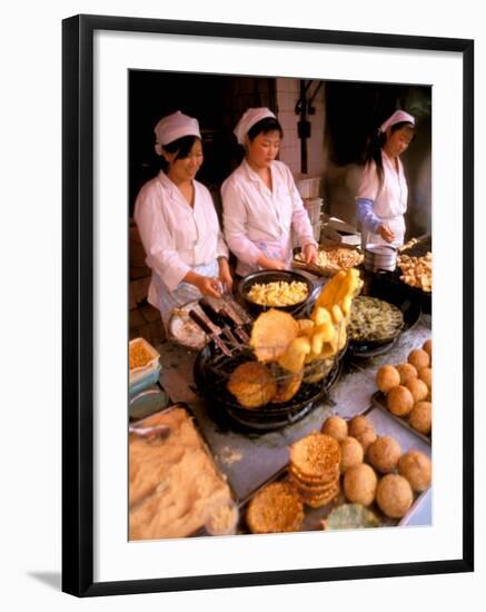 Street Vendors Cooking, Kunming, China-Bill Bachmann-Framed Photographic Print