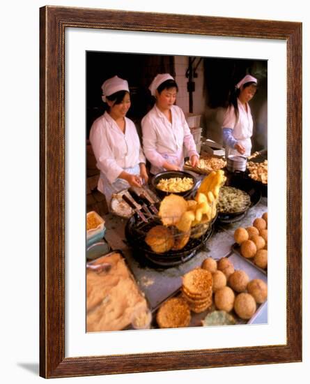 Street Vendors Cooking, Kunming, China-Bill Bachmann-Framed Photographic Print