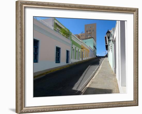 Street View, Calle Norzagaray, Old San Juan-George Oze-Framed Photographic Print