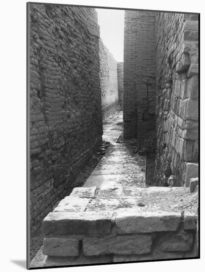 Street view in the residential district of Mohenjo Daro-Werner Forman-Mounted Giclee Print