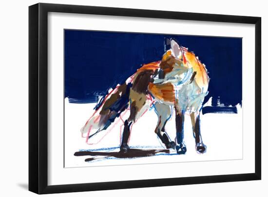 Street Walker, 2022, ( mixed media on paper)-Mark Adlington-Framed Giclee Print