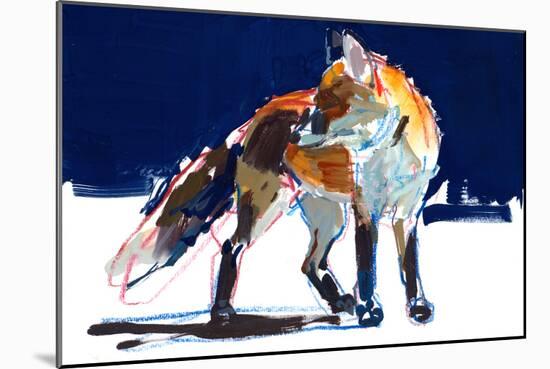 Street Walker, 2022, ( mixed media on paper)-Mark Adlington-Mounted Giclee Print