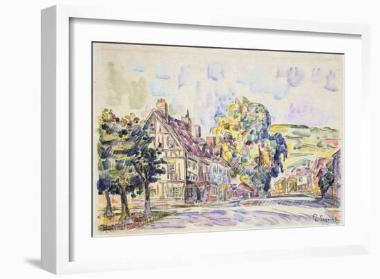 Street with a Frame House in Normandy, C1925-Paul Signac-Framed Giclee Print