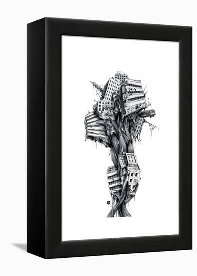 sTREEt-Pez-Framed Stretched Canvas
