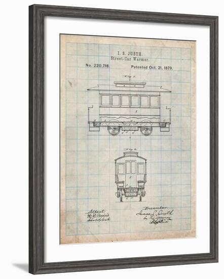 Streetcar Patent-Cole Borders-Framed Art Print