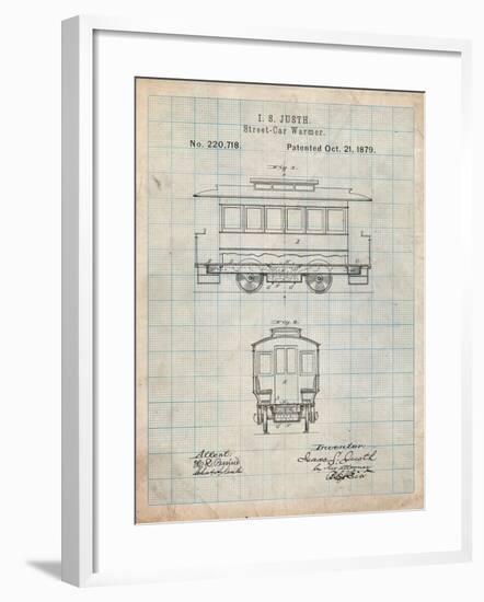 Streetcar Patent-Cole Borders-Framed Art Print