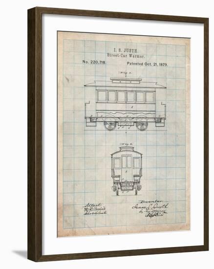 Streetcar Patent-Cole Borders-Framed Art Print