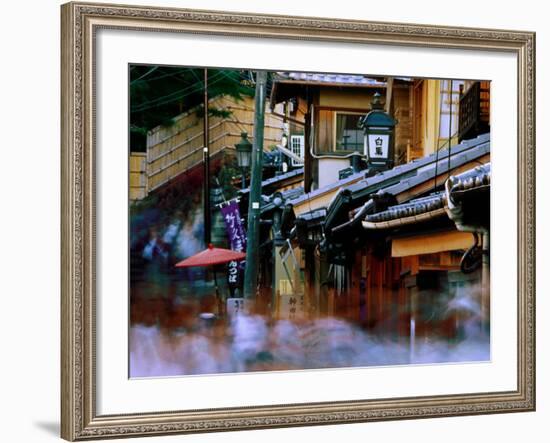 Streets and Shops in Sannen-Zaka, Kyoto, Japan-Frank Carter-Framed Photographic Print