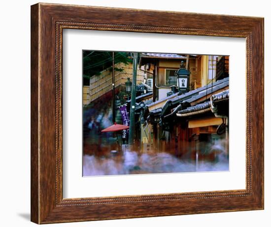 Streets and Shops in Sannen-Zaka, Kyoto, Japan-Frank Carter-Framed Photographic Print