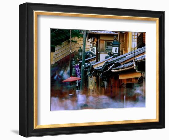 Streets and Shops in Sannen-Zaka, Kyoto, Japan-Frank Carter-Framed Photographic Print