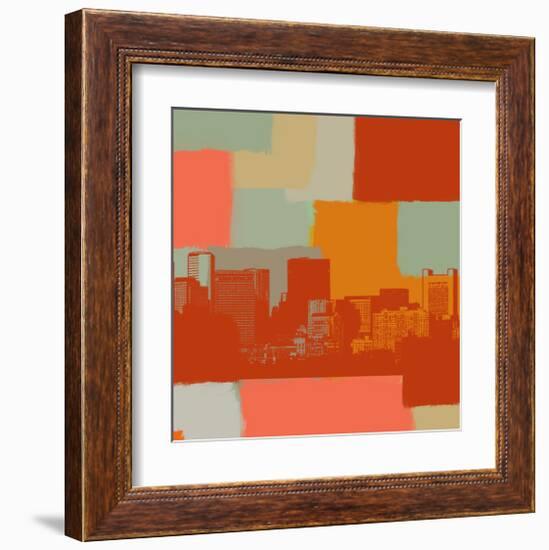 Streets and Skyline-Yashna-Framed Art Print