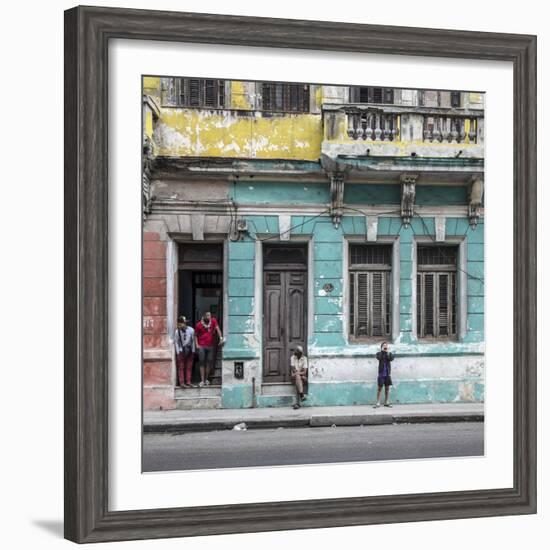 Streets of Centro Habana, Havana, Cuba-Jon Arnold-Framed Photographic Print