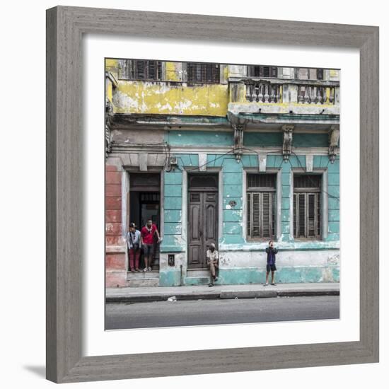 Streets of Centro Habana, Havana, Cuba-Jon Arnold-Framed Photographic Print