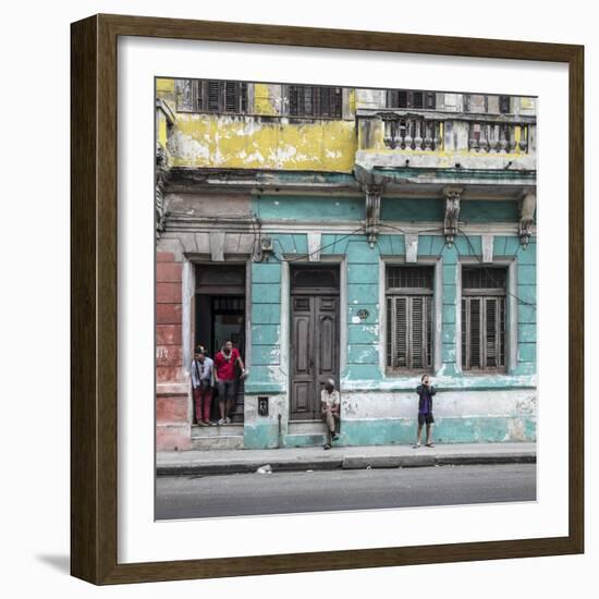 Streets of Centro Habana, Havana, Cuba-Jon Arnold-Framed Photographic Print