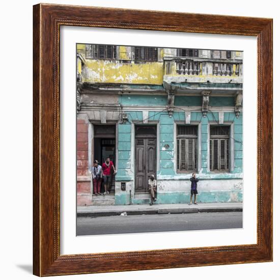 Streets of Centro Habana, Havana, Cuba-Jon Arnold-Framed Photographic Print