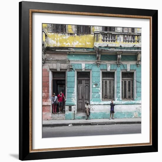 Streets of Centro Habana, Havana, Cuba-Jon Arnold-Framed Photographic Print