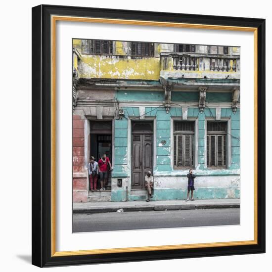 Streets of Centro Habana, Havana, Cuba-Jon Arnold-Framed Photographic Print