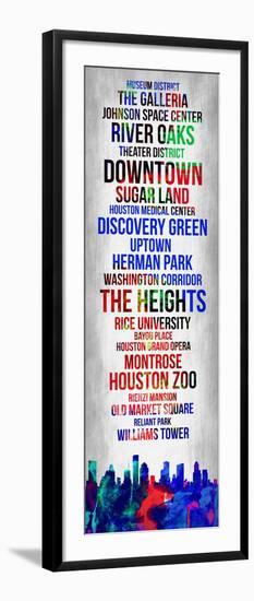 Streets of Houston 1-Lina Lu-Framed Art Print