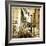 Streets Of Old Venice -Picture In Retro Style-Maugli-l-Framed Premium Giclee Print