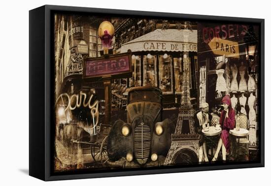 Streets of Paris I-null-Framed Premier Image Canvas