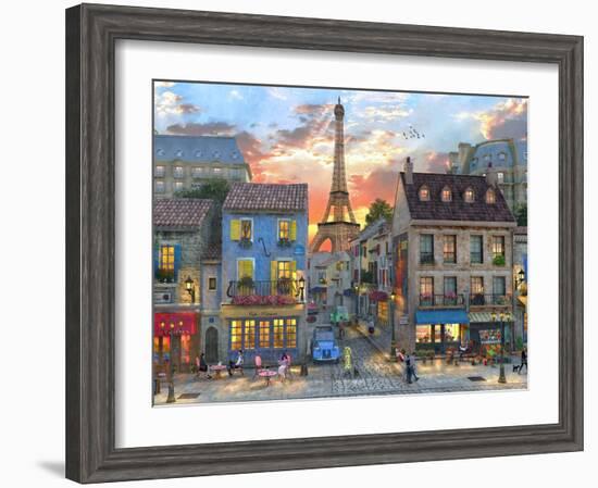 Streets of Paris-Dominic Davison-Framed Art Print