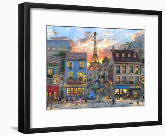 Streets of Paris-Dominic Davison-Framed Art Print