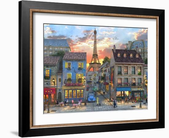 Streets of Paris-Dominic Davison-Framed Art Print