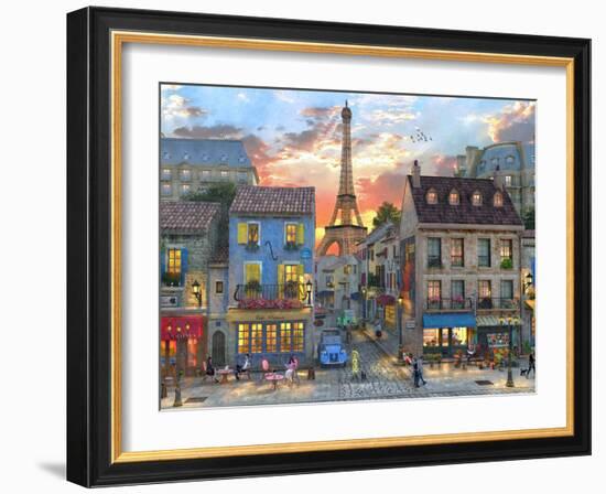 Streets of Paris-Dominic Davison-Framed Art Print