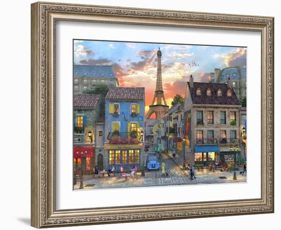 Streets of Paris-Dominic Davison-Framed Premium Giclee Print