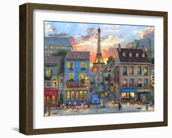 Streets of Paris-Dominic Davison-Framed Premium Giclee Print