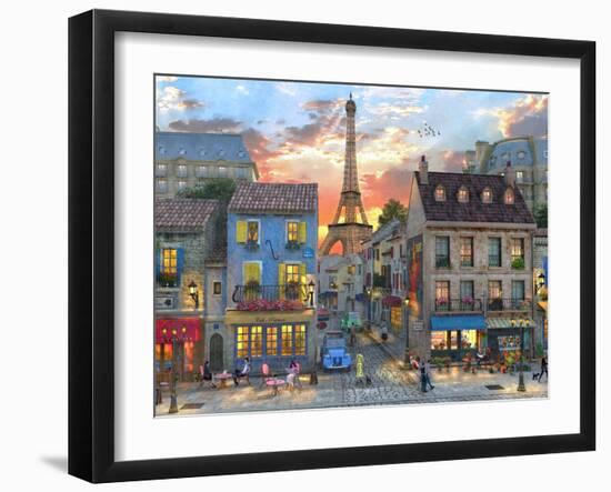 Streets of Paris-Dominic Davison-Framed Premium Giclee Print