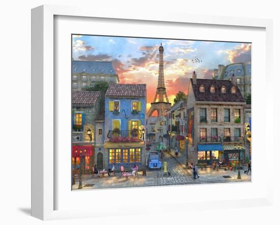 Streets of Paris-Dominic Davison-Framed Premium Giclee Print