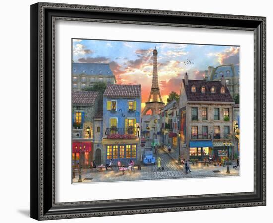 Streets of Paris-Dominic Davison-Framed Premium Giclee Print