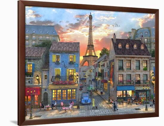 Streets of Paris-Dominic Davison-Framed Art Print