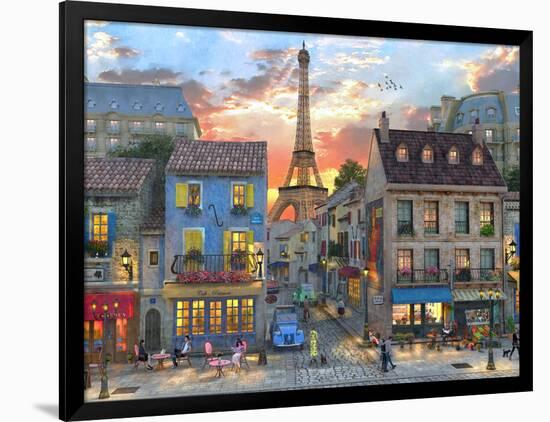 Streets of Paris-Dominic Davison-Framed Art Print