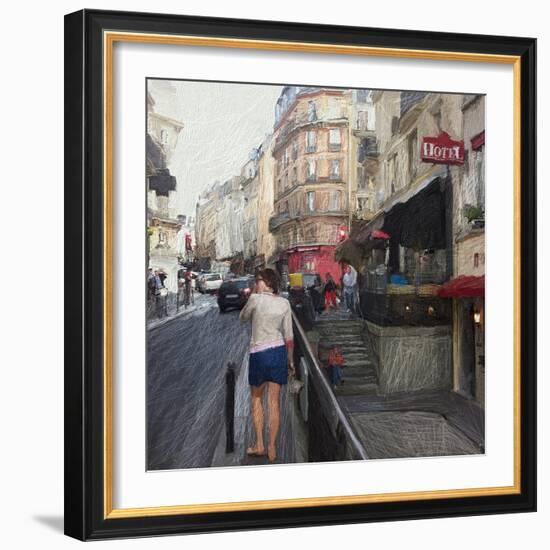 Streets of Paris-Sarah Butcher-Framed Art Print