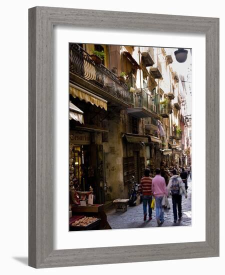 Streetscene, Naples, Campania, Italy, Europe-Charles Bowman-Framed Photographic Print