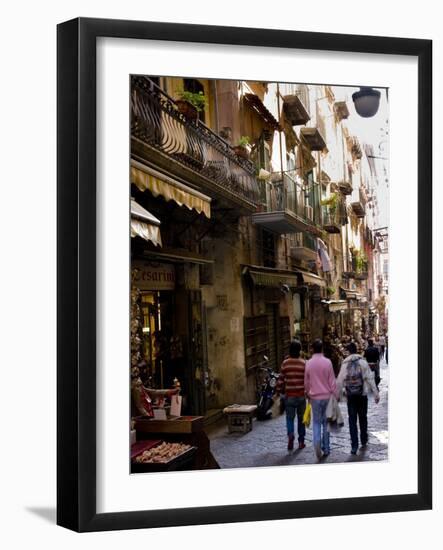 Streetscene, Naples, Campania, Italy, Europe-Charles Bowman-Framed Photographic Print