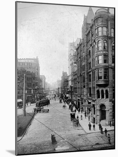 Streetscene, Seattle, Circa 1900-Asahel Curtis-Mounted Giclee Print