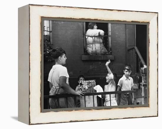 Streetside Games, 1938-Walker Evans-Framed Premier Image Canvas