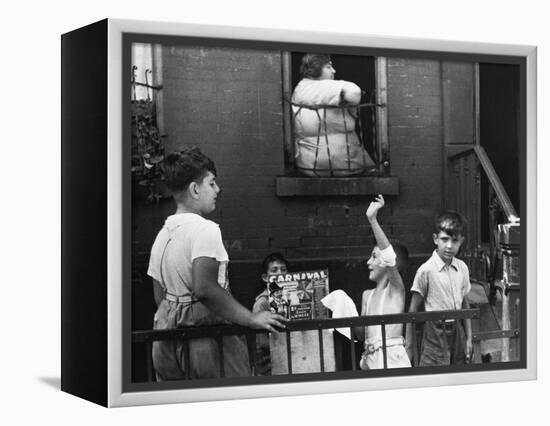 Streetside Games, 1938-Walker Evans-Framed Premier Image Canvas