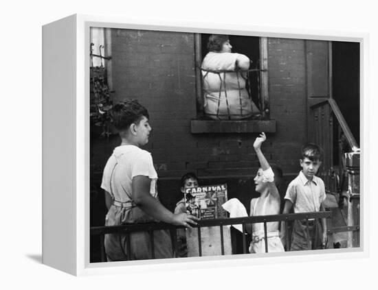 Streetside Games, 1938-Walker Evans-Framed Premier Image Canvas