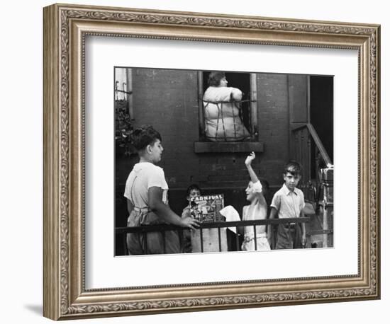 Streetside Games, 1938-Walker Evans-Framed Photographic Print