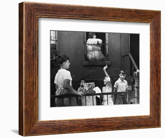 Streetside Games, 1938-Walker Evans-Framed Photographic Print