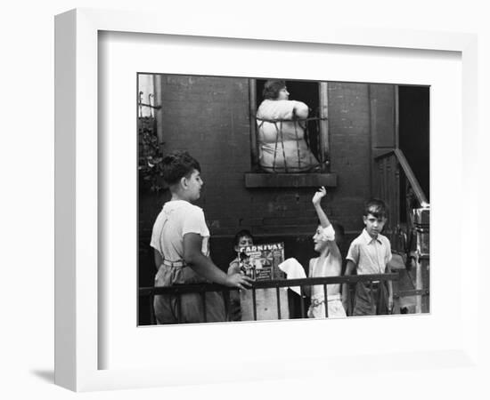 Streetside Games, 1938-Walker Evans-Framed Photographic Print