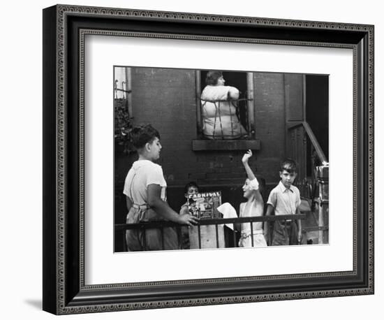 Streetside Games, 1938-Walker Evans-Framed Photographic Print