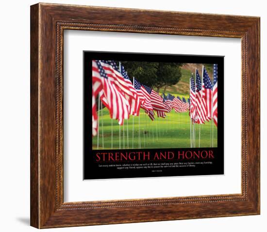 Strength And Honor-SM Design-Framed Art Print