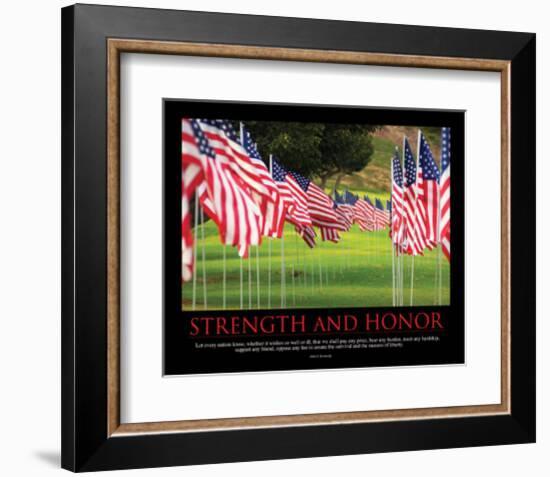 Strength And Honor-SM Design-Framed Art Print