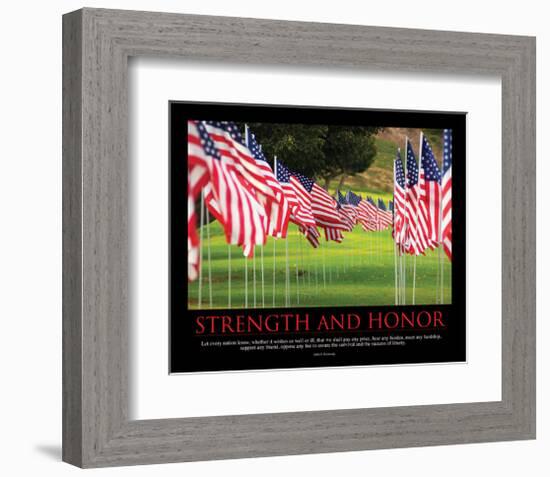 Strength And Honor-SM Design-Framed Art Print